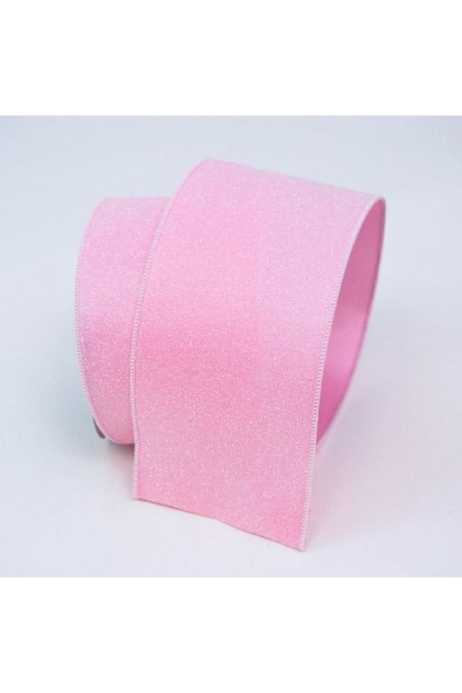 4" Sugar Candy Ribbon: Light Pink (10 Yards) - Michelle's aDOORable Creations - Wired Edge Ribbon