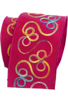 4" Whimsy Ribbon: Fuchsia (10 Yards) - Michelle's aDOORable Creations - Wired Edge Ribbon