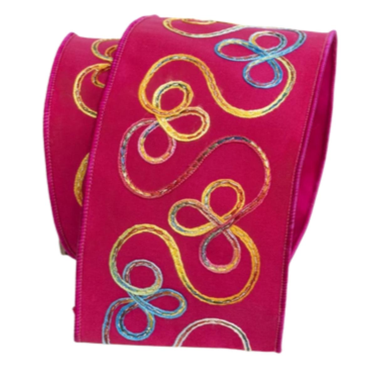 Shop For 4" Whimsy Ribbon: Fuchsia (10 Yards) at Michelle's aDOORable Creations