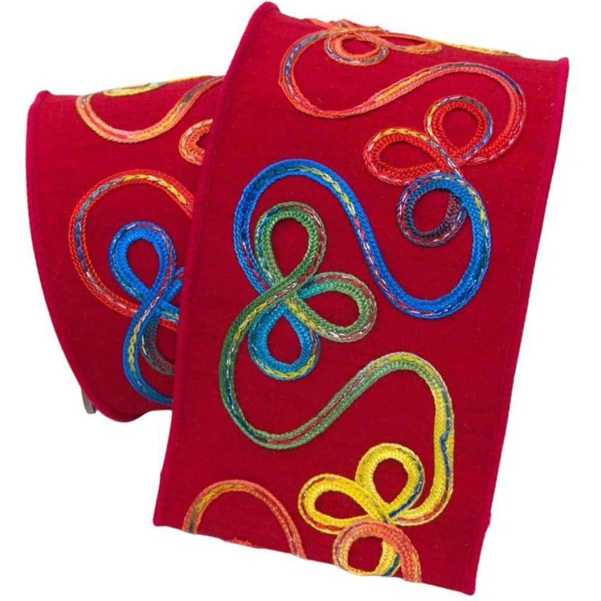 Shop For 4" Whimsy Ribbon: Red (10 Yards) at Michelle's aDOORable Creations