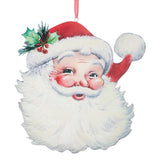 13" Retro Santa Head Ornament
