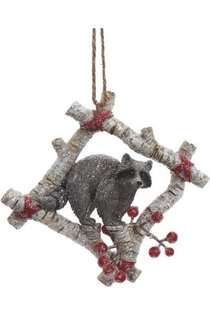 Shop For 4.5" Birch Berries Woodland Animal In Birch Bark Frame Ornaments at Michelle's aDOORable Creations