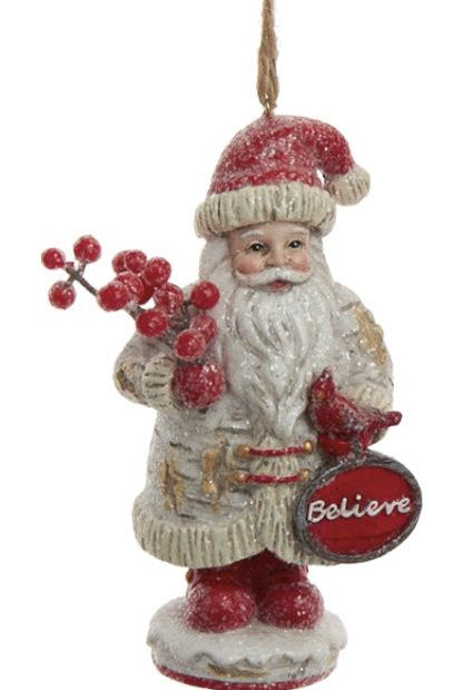 Shop For 4.75" Birch Berries Belsnickel Santa Ornament E0803