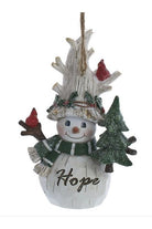 Shop For 4.75" Birch Berries Belsnickel Snowman With Cardinal Ornaments E0804