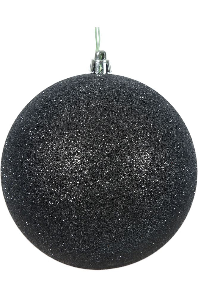 Shop For 4.75" Black Glitter Ornament Ball N591217DG