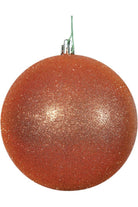 Shop For 4.75" Burn Orange Glitter Ornament Ball N591218DG