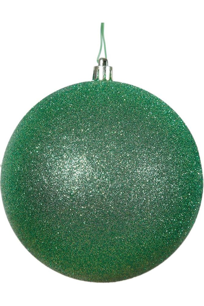 Shop For 4.75" Green Ornament Ball: Glitter N591204DG