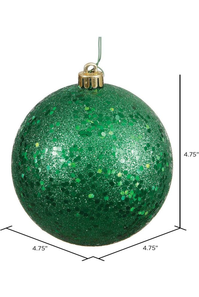 Shop For 4.75" Green Ornament Ball: Sequin N591204DQ