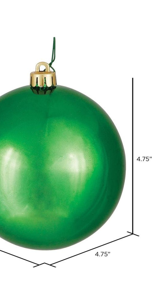 4.75" Green Ornament Ball: Shiny - Michelle's aDOORable Creations - Holiday Ornaments