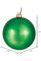 4.75" Green Ornament Ball: Shiny - Michelle's aDOORable Creations - Holiday Ornaments