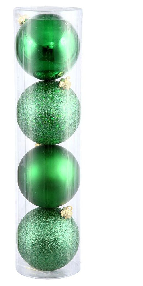 4.75" Green Ornament Balls (Asst 4) - Michelle's aDOORable Creations - Holiday Ornaments