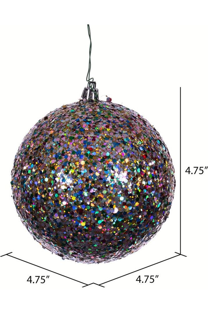 Shop For 4.75" Multi-color Sequin Glitter Ball Ornament (Set of 4) N591299DQ