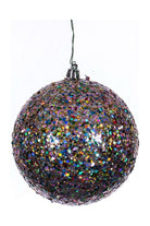 4.75" Multi-color Sequin Glitter Ball Ornament (Set of 4) - Michelle's aDOORable Creations - Holiday Ornaments