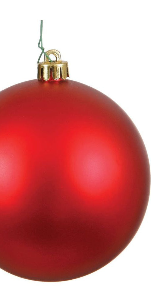 4.75" Red Ornament Ball: Matte - Michelle's aDOORable Creations - Holiday Ornaments