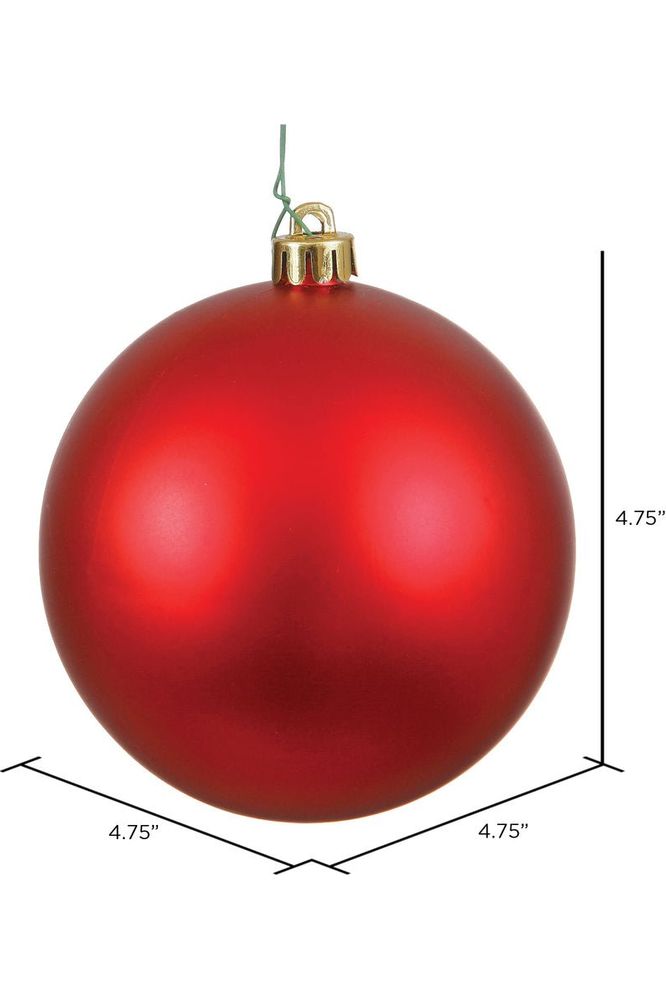 4.75" Red Ornament Ball: Matte - Michelle's aDOORable Creations - Holiday Ornaments