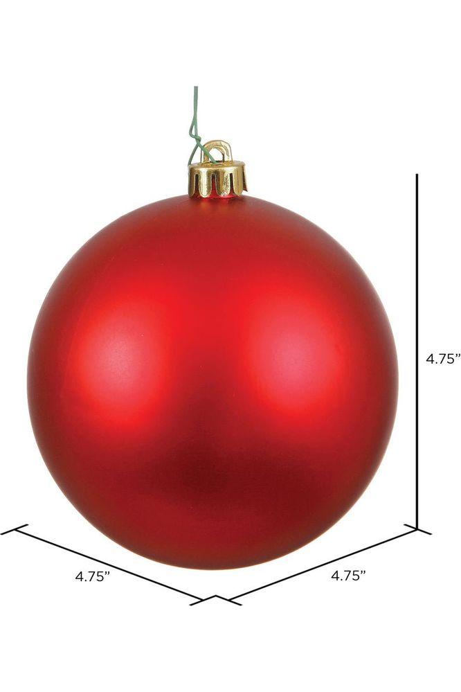 Shop For 4.75" Red Ornament Ball: Matte at Michelle's aDOORable Creations