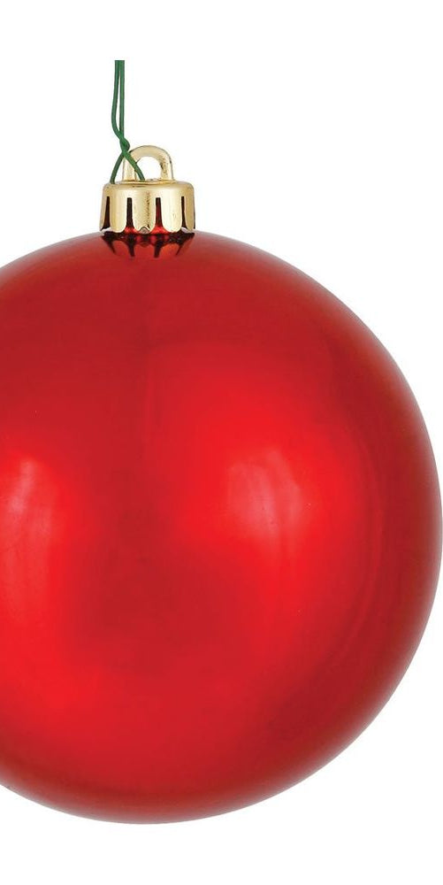4.75" Red Ornament Ball: Shiny - Michelle's aDOORable Creations - Holiday Ornaments
