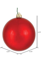 4.75" Red Ornament Ball: Shiny - Michelle's aDOORable Creations - Holiday Ornaments