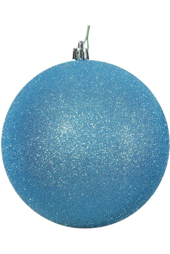 Shop For 4.75" Turquoise Ornament Ball: Glitter N591212DG