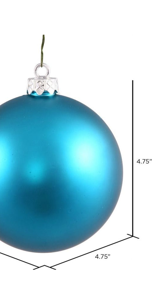 4.75" Turquoise Ornament Ball: Matte - Michelle's aDOORable Creations - Holiday Ornaments