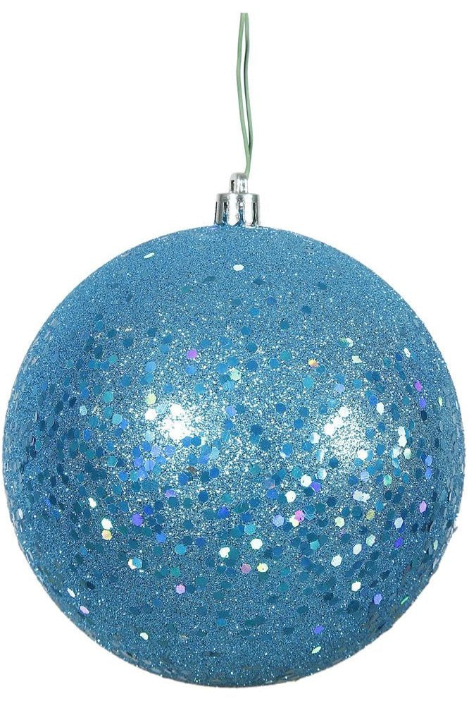 Shop For 4.75" Turquoise Ornament Ball: Sequin N591212DQ