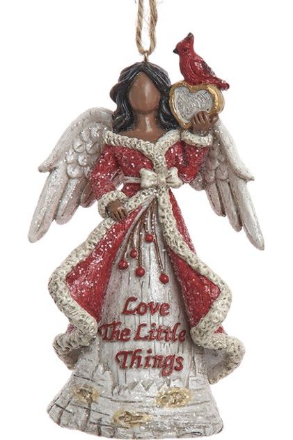 5" Birch Berries African American Angel Ornaments - Michelle's aDOORable Creations - Holiday Ornaments