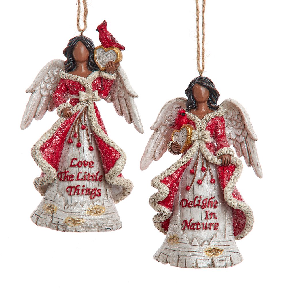 Shop For 5" Birch Berries African American Angel Ornaments at Michelle's aDOORable Creations