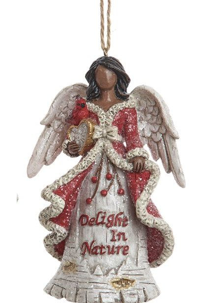 5" Birch Berries African American Angel Ornaments - Michelle's aDOORable Creations - Holiday Ornaments