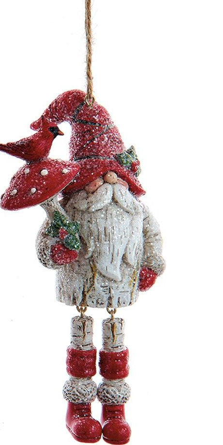 5" Birch Berries Gnome With Dangle Legs Ornament - Michelle's aDOORable Creations - Holiday Ornaments