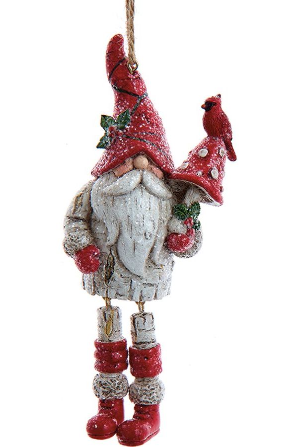 Shop For 5" Birch Berries Gnome With Dangle Legs Ornament E0806
