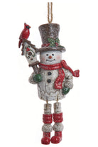 Shop For 5" Birch Berries Snowman With Dangle Legs Ornaments E0805