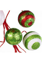 Shop For 5' Glitter Ball Garland: Red/Lime Green/White XG673392
