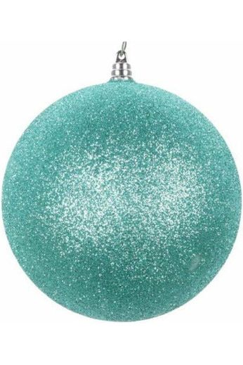 5" Glitter Ornament Ball: Teal - Michelle's aDOORable Creations - Holiday Ornaments
