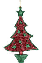 Shop For 5" Glittered Red and Green Christmas Tree Ornaments T3474