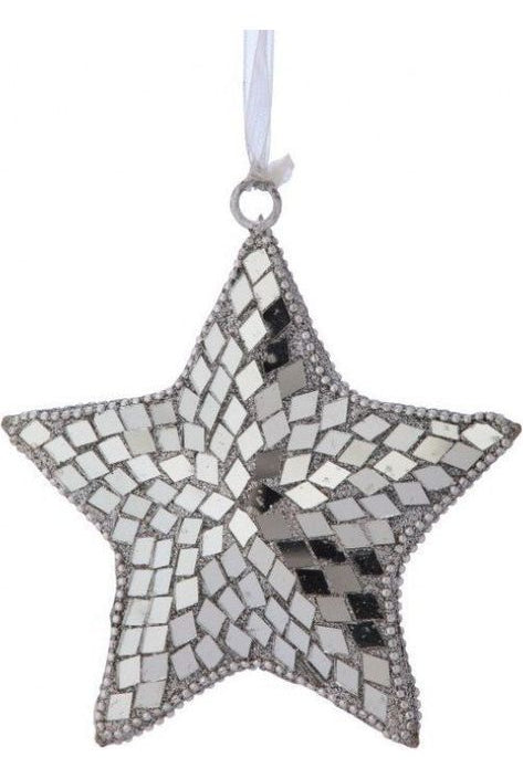 5" Mosiac Jeweled Star Ornament - Michelle's aDOORable Creations - Holiday Ornaments