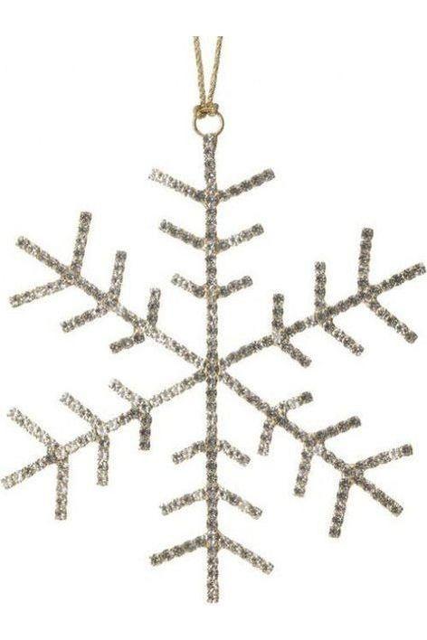 Shop For 5" Petite Jewel Snowflake Ornament: Gold at Michelle's aDOORable Creations