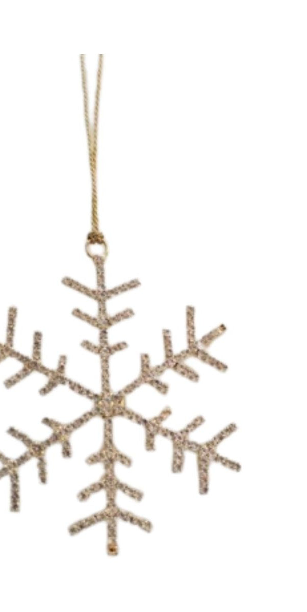 5" Petite Jewel Snowflake Ornament: Gold - Michelle's aDOORable Creations - Seasonal & Holiday Decorations