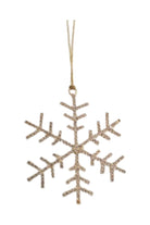 5" Petite Jewel Snowflake Ornament: Gold - Michelle's aDOORable Creations - Seasonal & Holiday Decorations