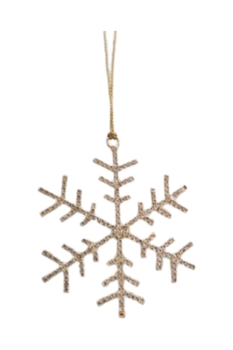 Shop For 5" Petite Jewel Snowflake Ornament: Gold at Michelle's aDOORable Creations