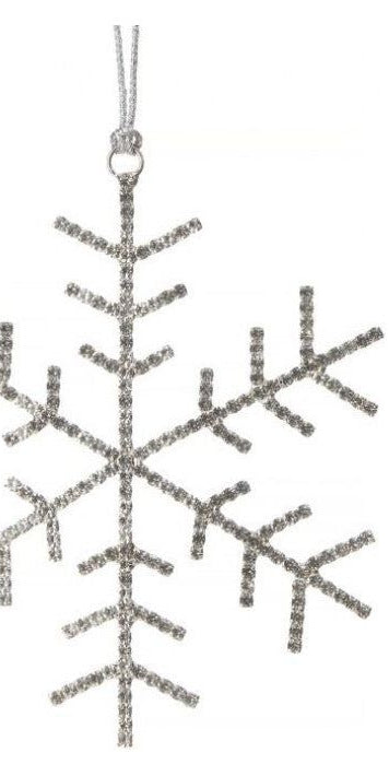 5" Petite Jewel Snowflake Ornament: Silver - Michelle's aDOORable Creations - Seasonal & Holiday Decorations