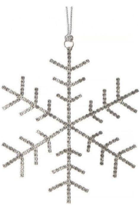 Shop For 5" Petite Jewel Snowflake Ornament: Silver at Michelle's aDOORable Creations