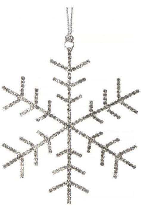 Shop For 5" Petite Jewel Snowflake Ornament: Silver MTX72578SILV