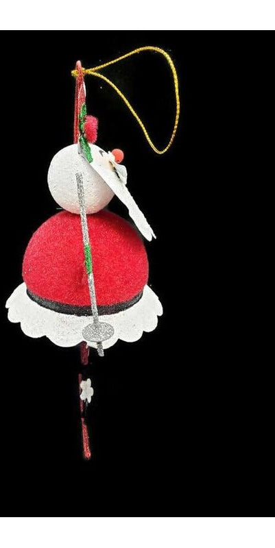 5" Skiing Santa Ornament - Michelle's aDOORable Creations - Holiday Ornaments