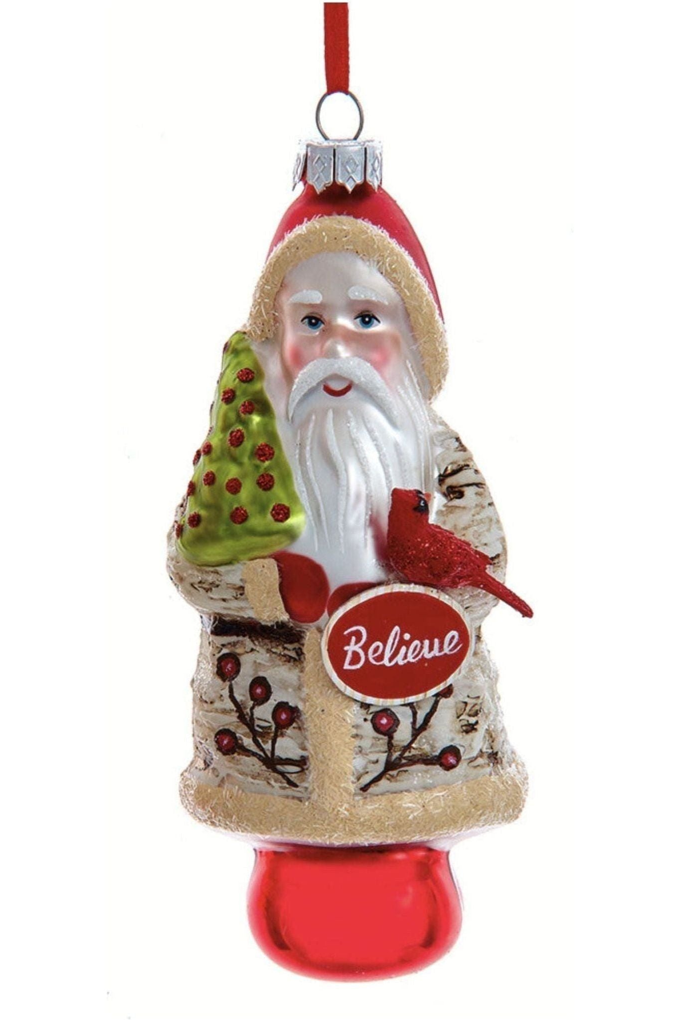 Shop For 5.25" Glass Birch Berries Belsnickel Santa Ornaments at Michelle's aDOORable Creations