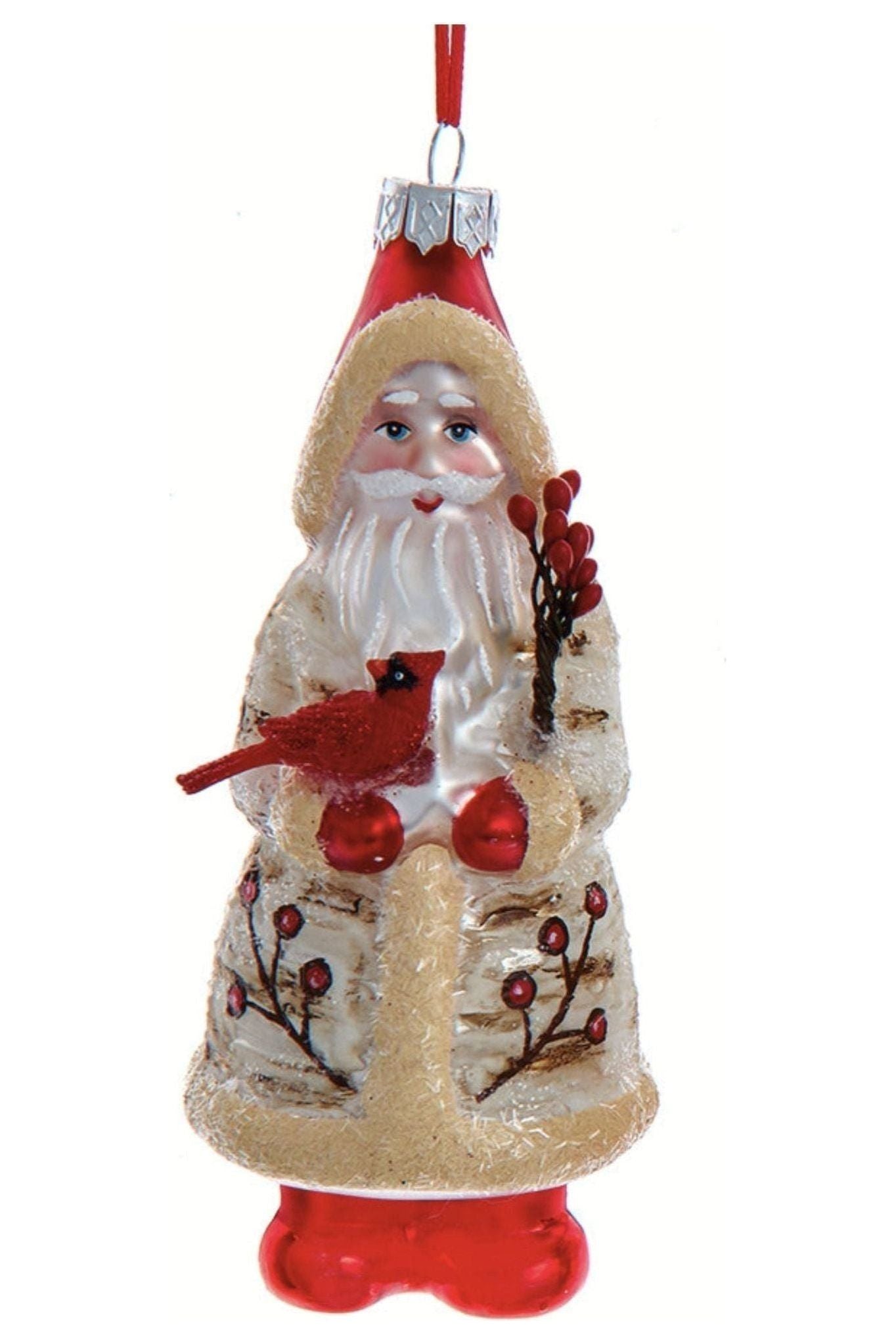 Shop For 5.25" Glass Birch Berries Belsnickel Santa Ornaments at Michelle's aDOORable Creations