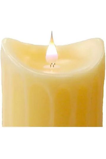 5.25" Prelit LED Simplux Dripping Wax Flameless Pillar Candle (Set of 2) - Michelle's aDOORable Creations - Seasonal & Holiday Decorations