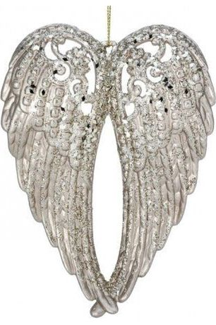 Shop For 5.5" Angel Wing Ornament: Champagne at Michelle's aDOORable Creations