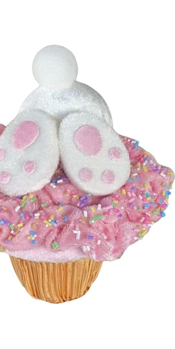 5.5" Fabric Bunny Butt Cupcakes - Michelle's aDOORable Creations - Wreath Enhancement