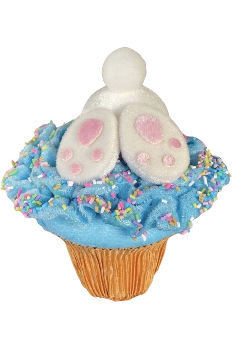 5.5" Fabric Bunny Butt Cupcakes - Michelle's aDOORable Creations - Wreath Enhancement