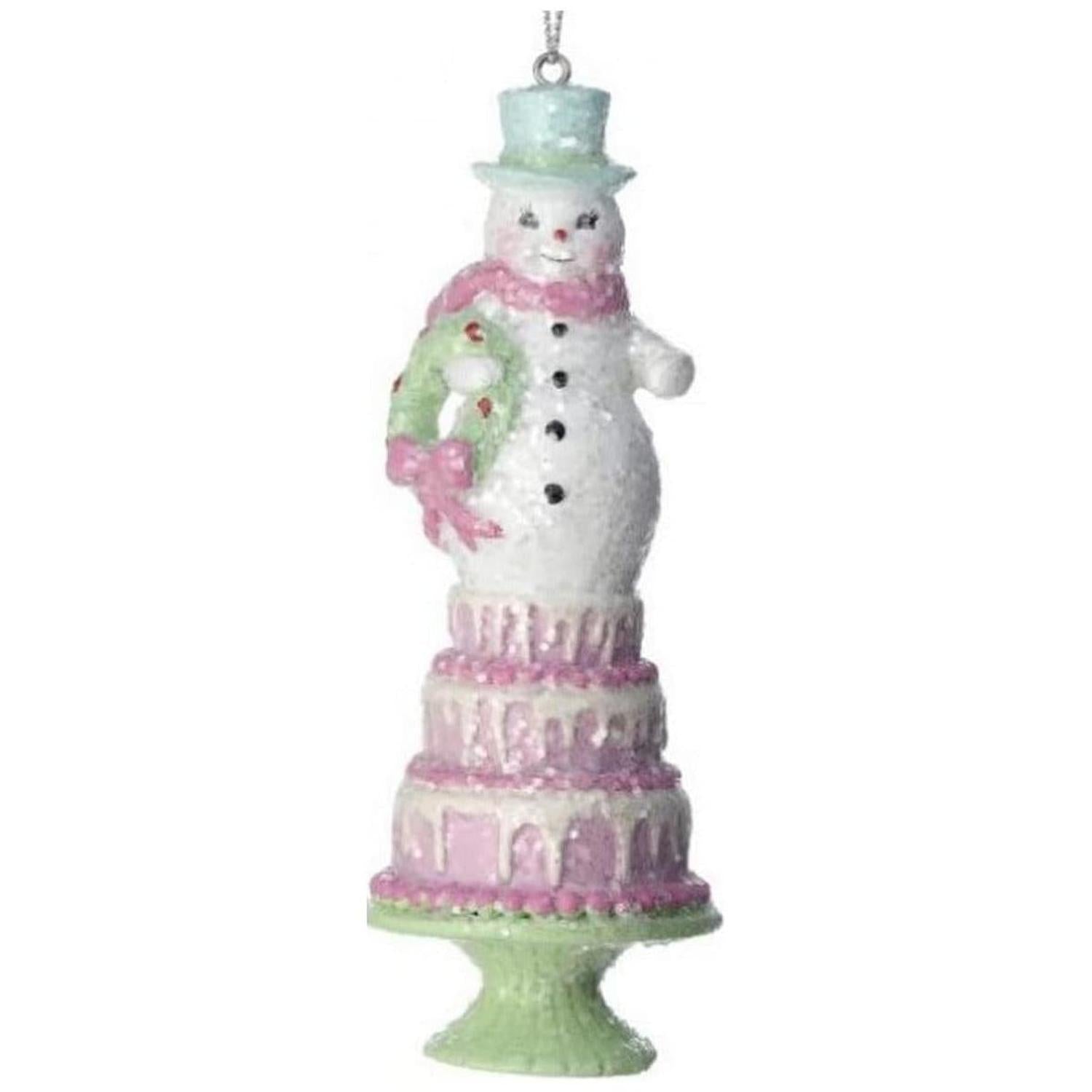 5.5" Resin Santa/Snowman Ornament